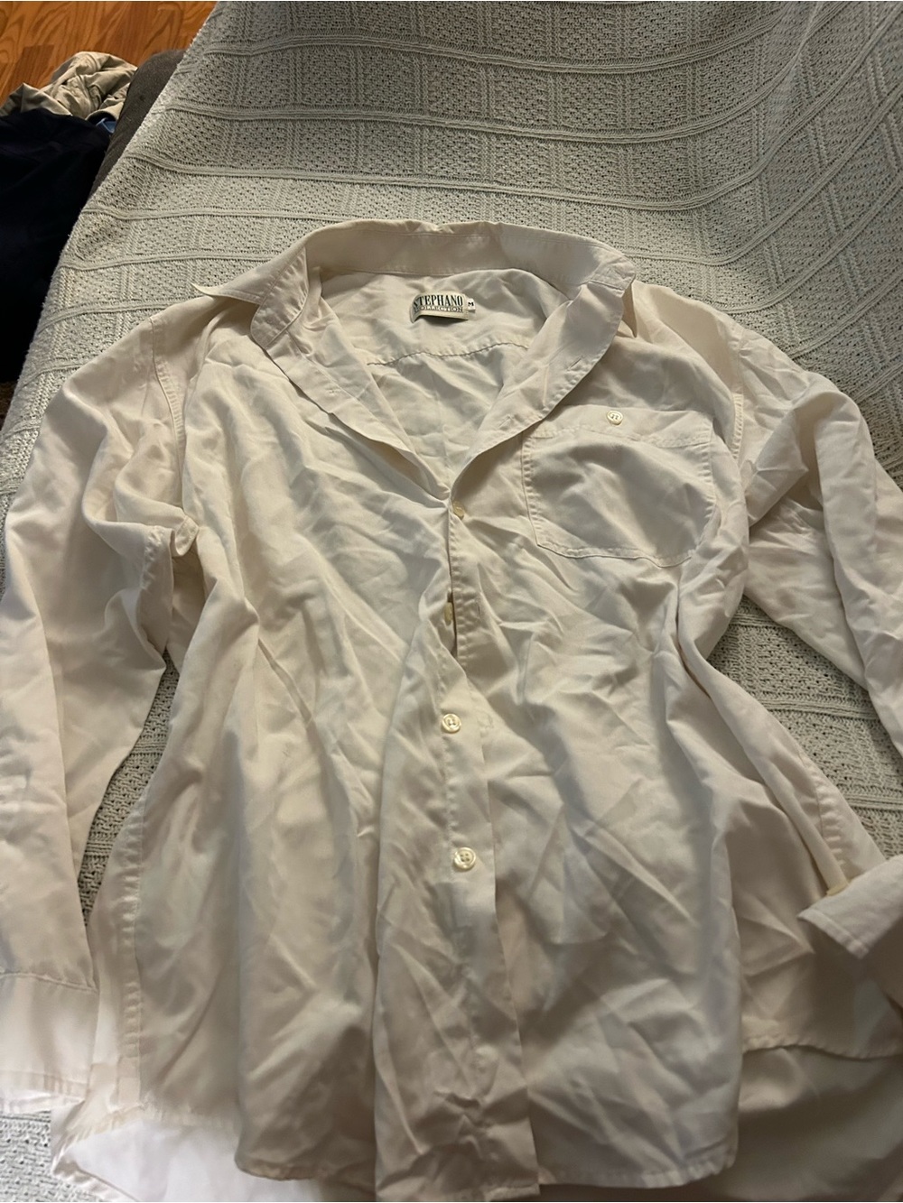 Stephano Collection Button Down Shirt in White Size Medium